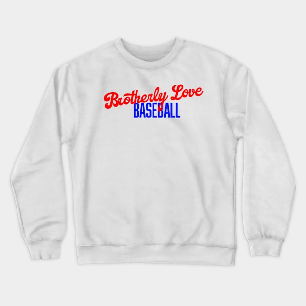 Brotherly Love Baseball Crewneck Sweatshirt by Throwzack